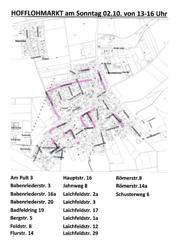 Straßenplan Hofflohmarkt 02.10.2022