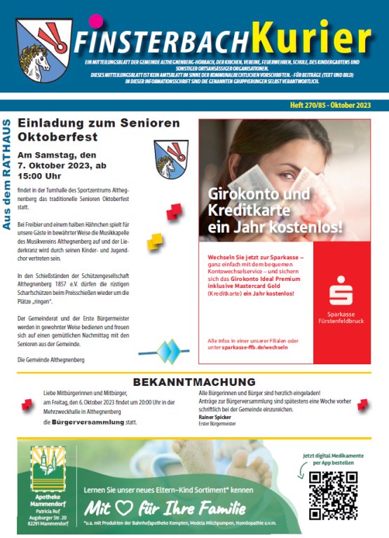 Finsterbach-Kurier Oktober 2023