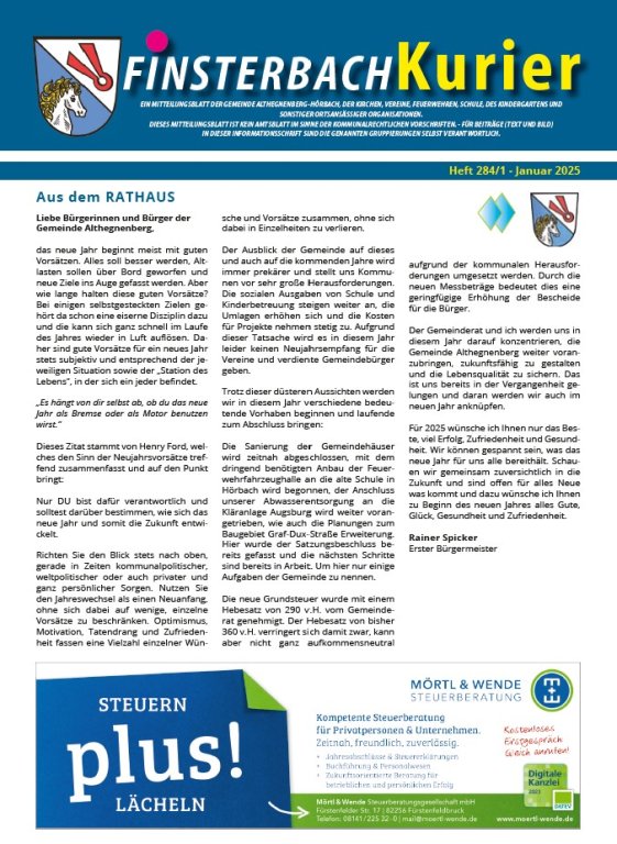 Finsterbach Kurier Januar 2025